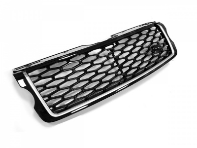 L405 SVO Look Front Grille Black with Silver trim to fit Range Rover Vogue L405 2013 Onward